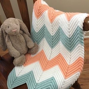 Crochet Chevron Baby Blanket